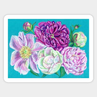 Peonies flowers Sticker